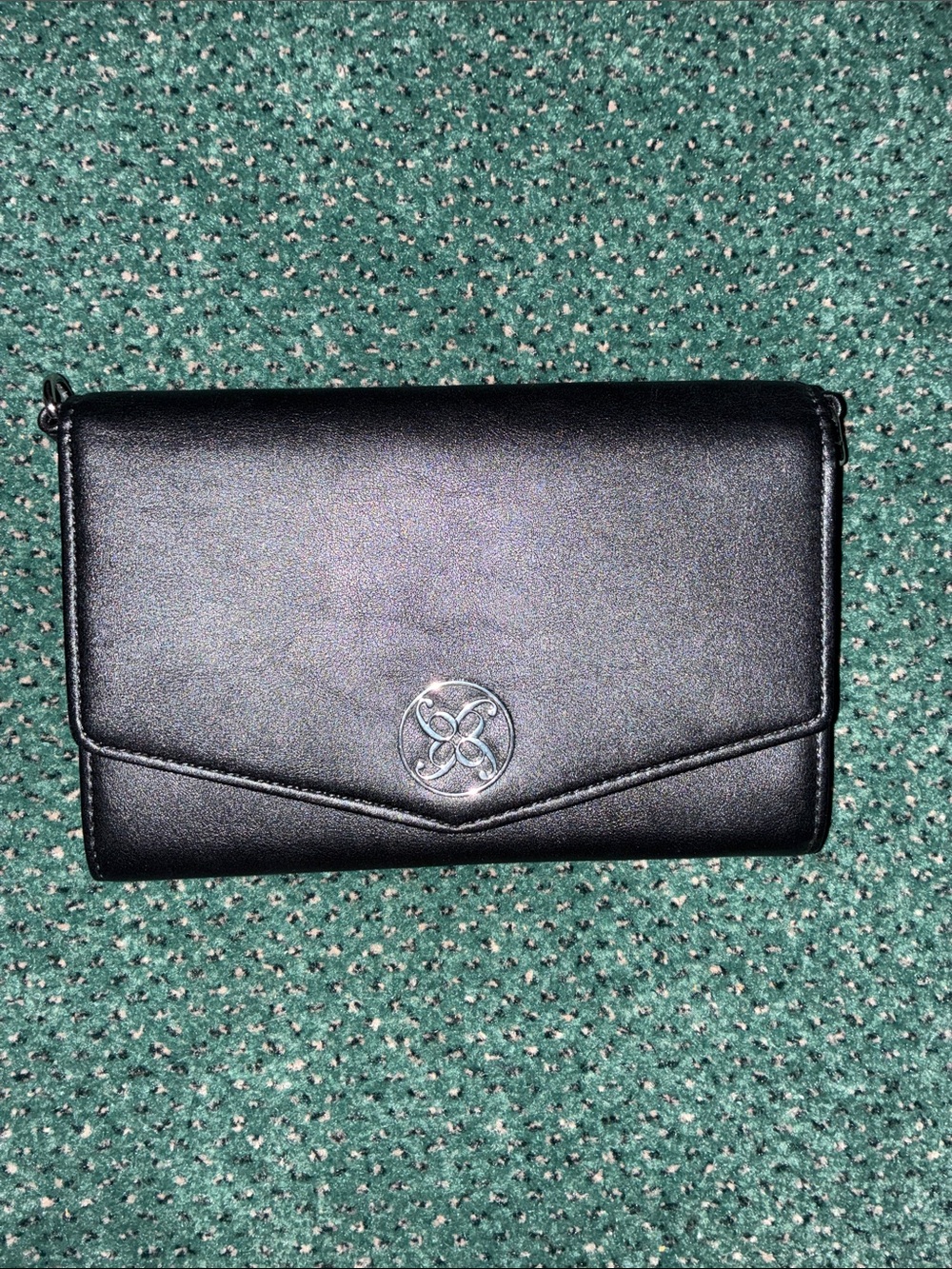 Black Women's Envelope Crossbody Wallet Clutch